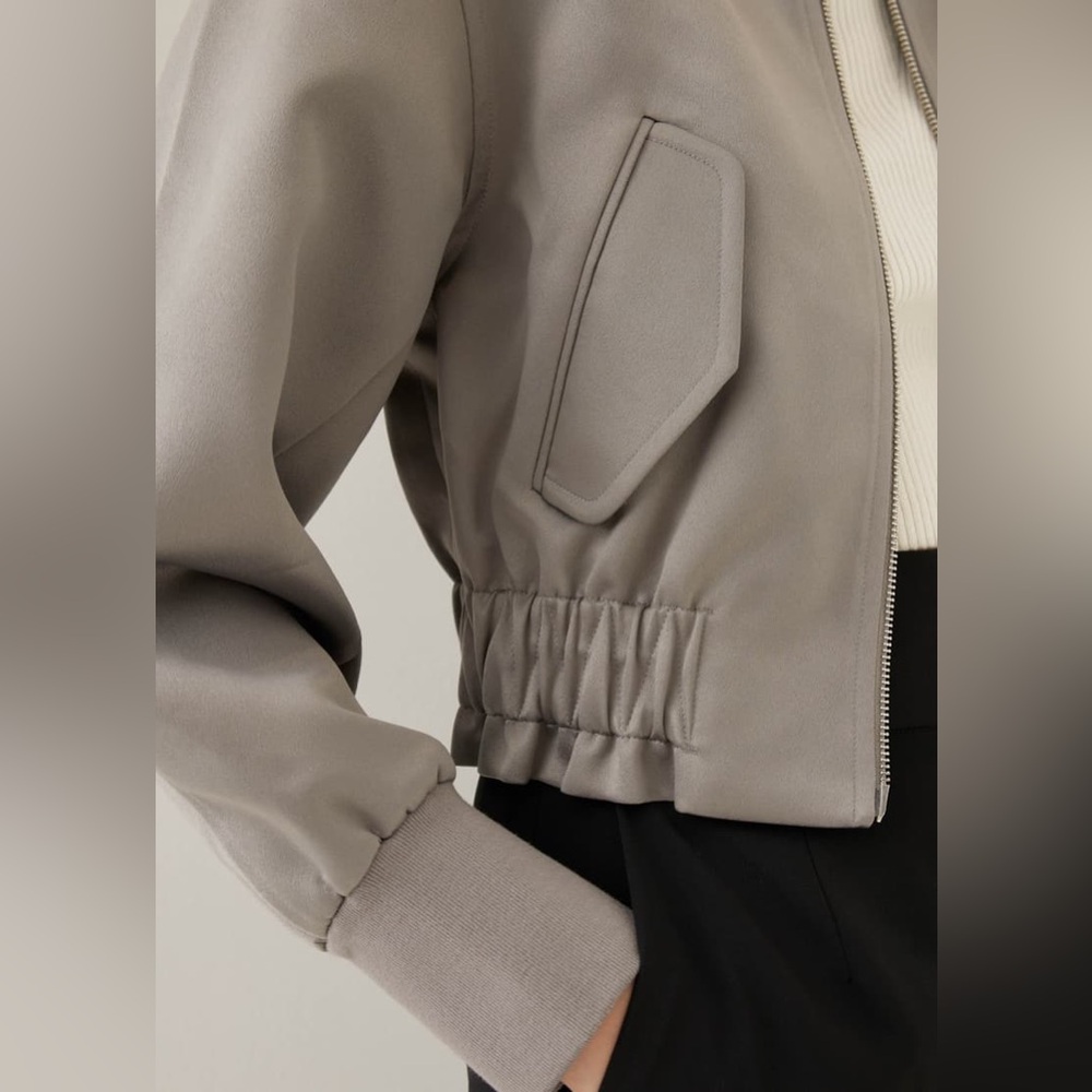Love Bonito Rhoda Elastic Satin Jacket - Picture 6 of 9